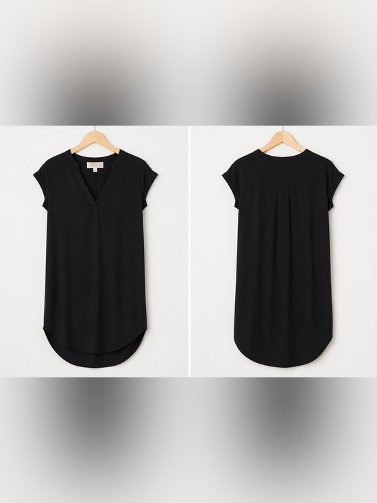 cloth & stone Dresses & Skirts - Cloth & Stone Black Shift Dress Size XS Cap Sleeve Tunic Dress